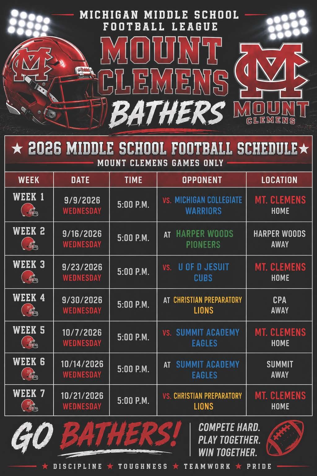 Middle School Football